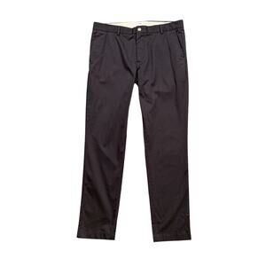 Spoke Pants Mens 34 Charcoal Cotton Stretch Regular Fit Flat Front Chino Trouser
